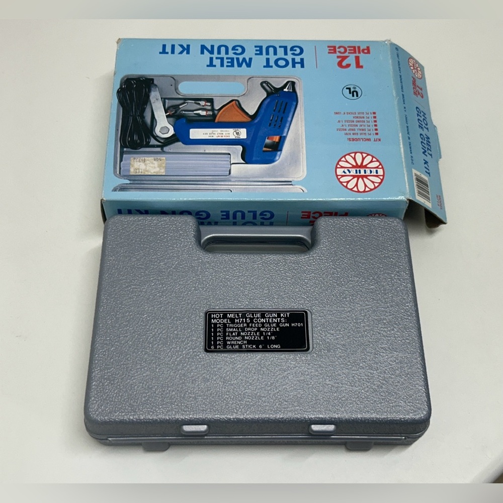 Vtg Holiday Hot Glue Gun Kit with Carrying Case